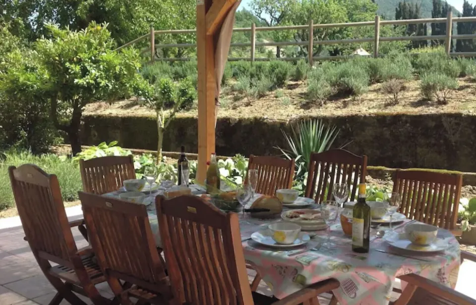 Outdoor dining area